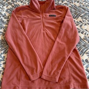 Columbia Quarter-Zip Fleece Pullover - Light Rose